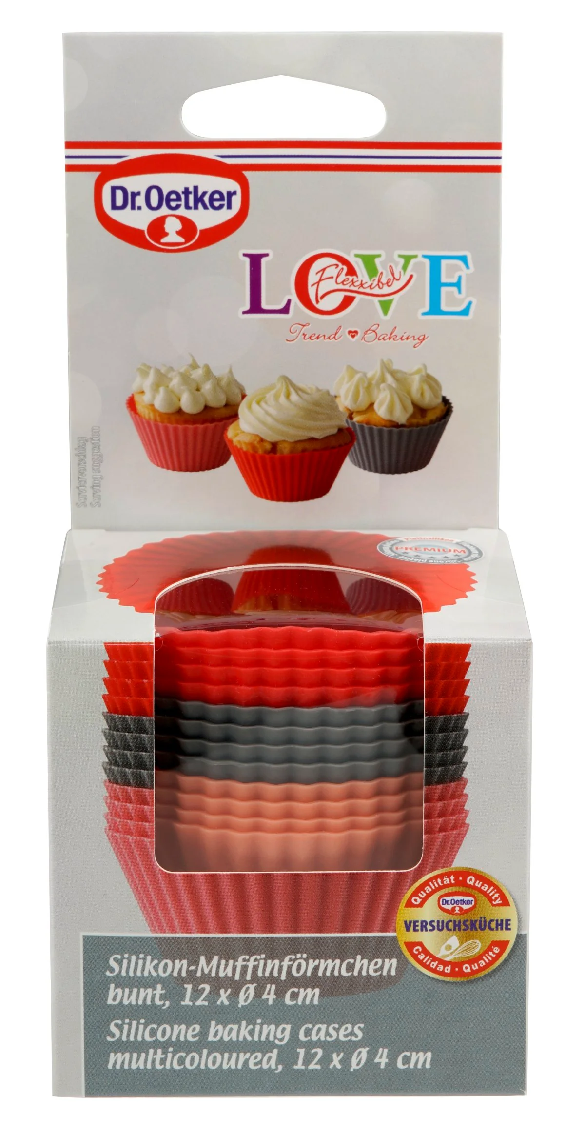 Lot de 12 caissettes muffins en silicone 7 cm Dr. Oetker Flexxibel Love - Image 8
