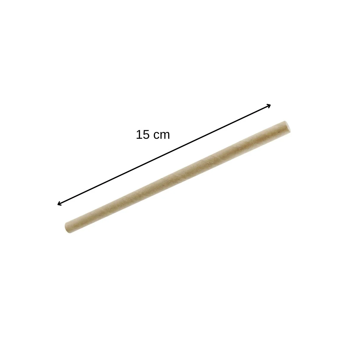 Lot de 2 boites de 50 pailles en papier rigide brun 15 cm Fackelmann Nature - Image 3