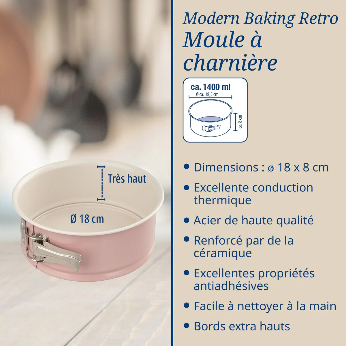 Set de 2 moules à manqué 18 et 20 cm et moules pour layer cake Dr. Oetker Rétro - Image 4