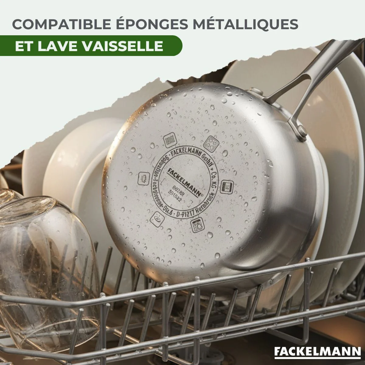 3 Casseroles 14 16 et 18 cm inox 18/10 Triply Fackelmann Vita3 - Image 6