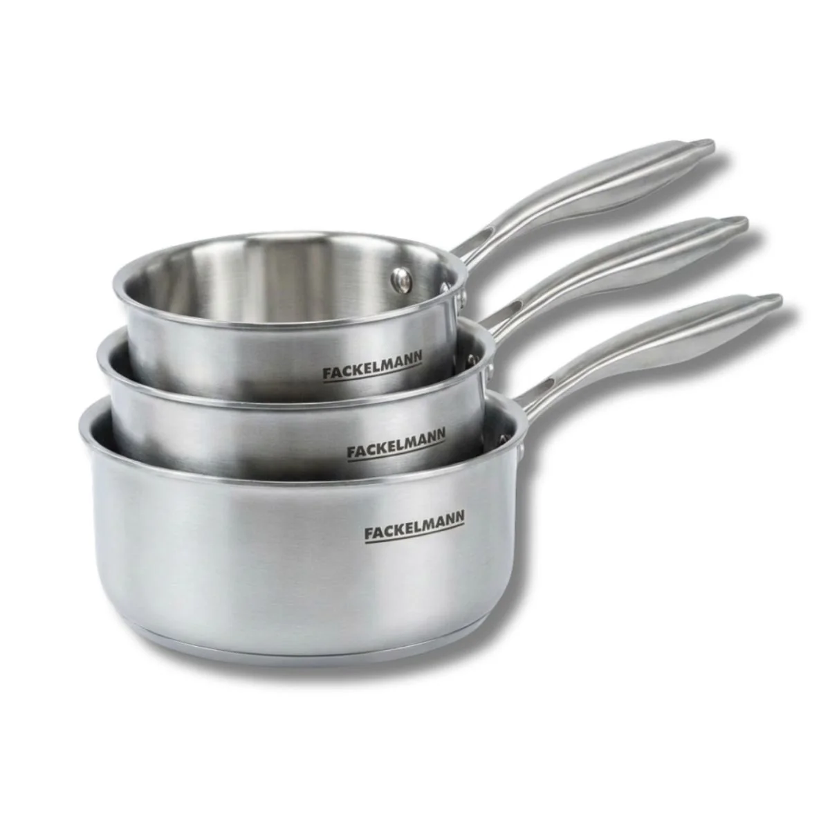 3 Casseroles 14 16 et 18 cm inox 18/10 Triply Fackelmann Vita3 - Image 9