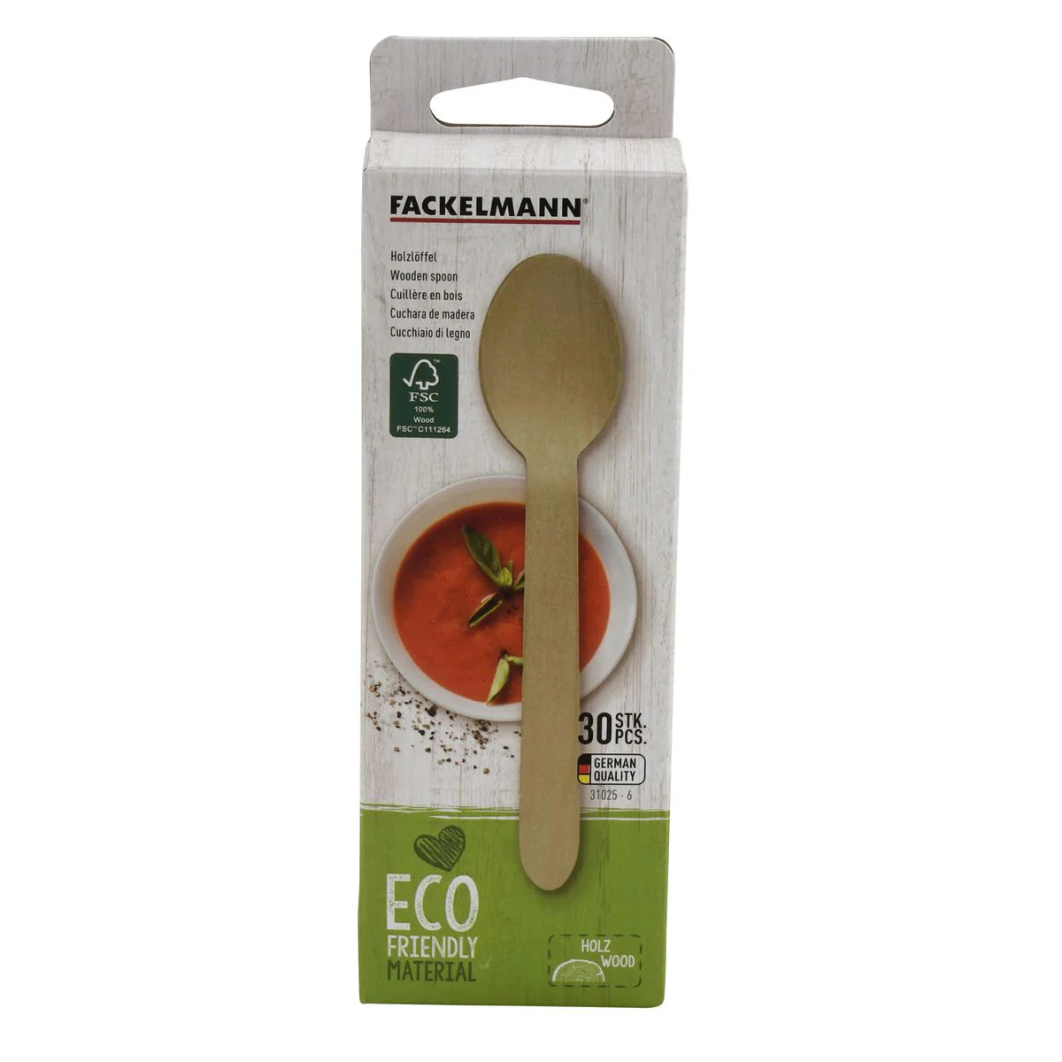 Lot de 30 cuillère à café en bois pour pique-nique Fackelmann Move - Image 6