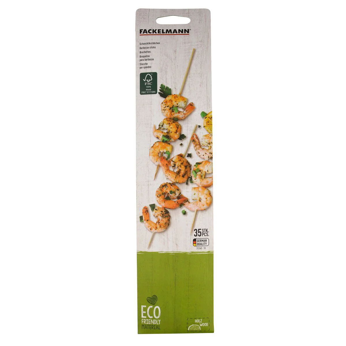 35 pics à brochettes en bois de 30 cm Fackelmann Barbecue - Image 5