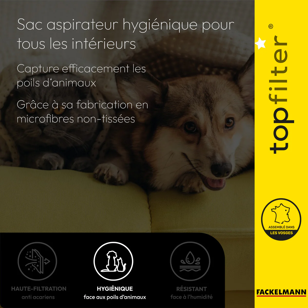Lot de 4 packs de 4 sacs aspirateur 64811 Samsung et Dirt Devil TopFilter Premium - Image 5