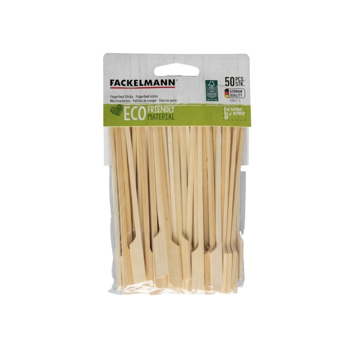 Lot de 50 piques à brochettes 15 cm en bambou FSC Fackelmann Basic - Image 5