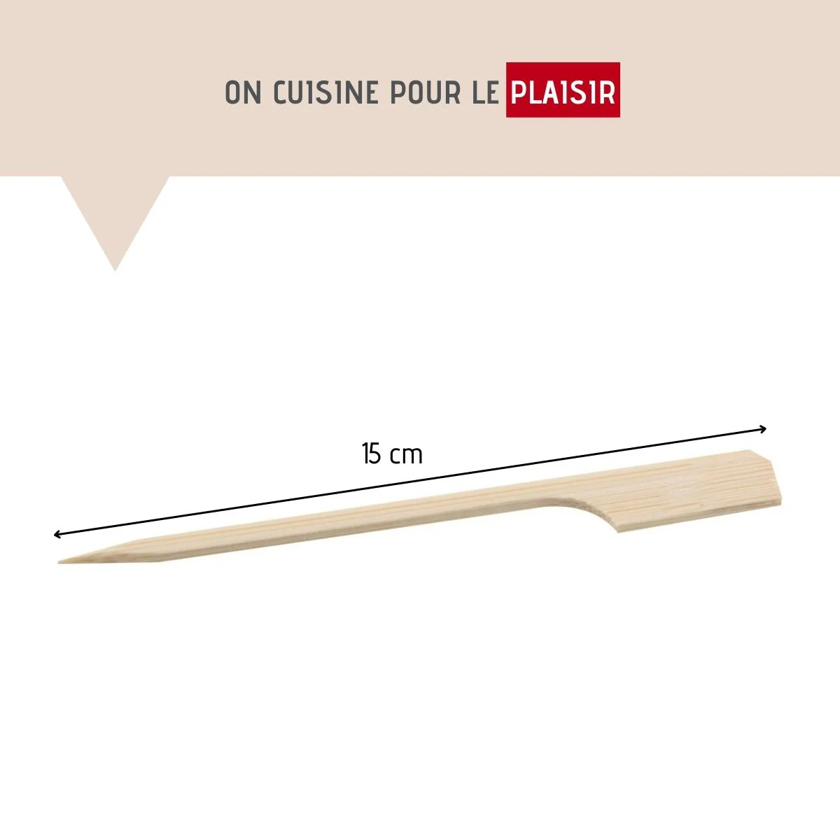 Lot de 50 piques à brochettes 15 cm en bambou FSC Fackelmann Basic - Image 8