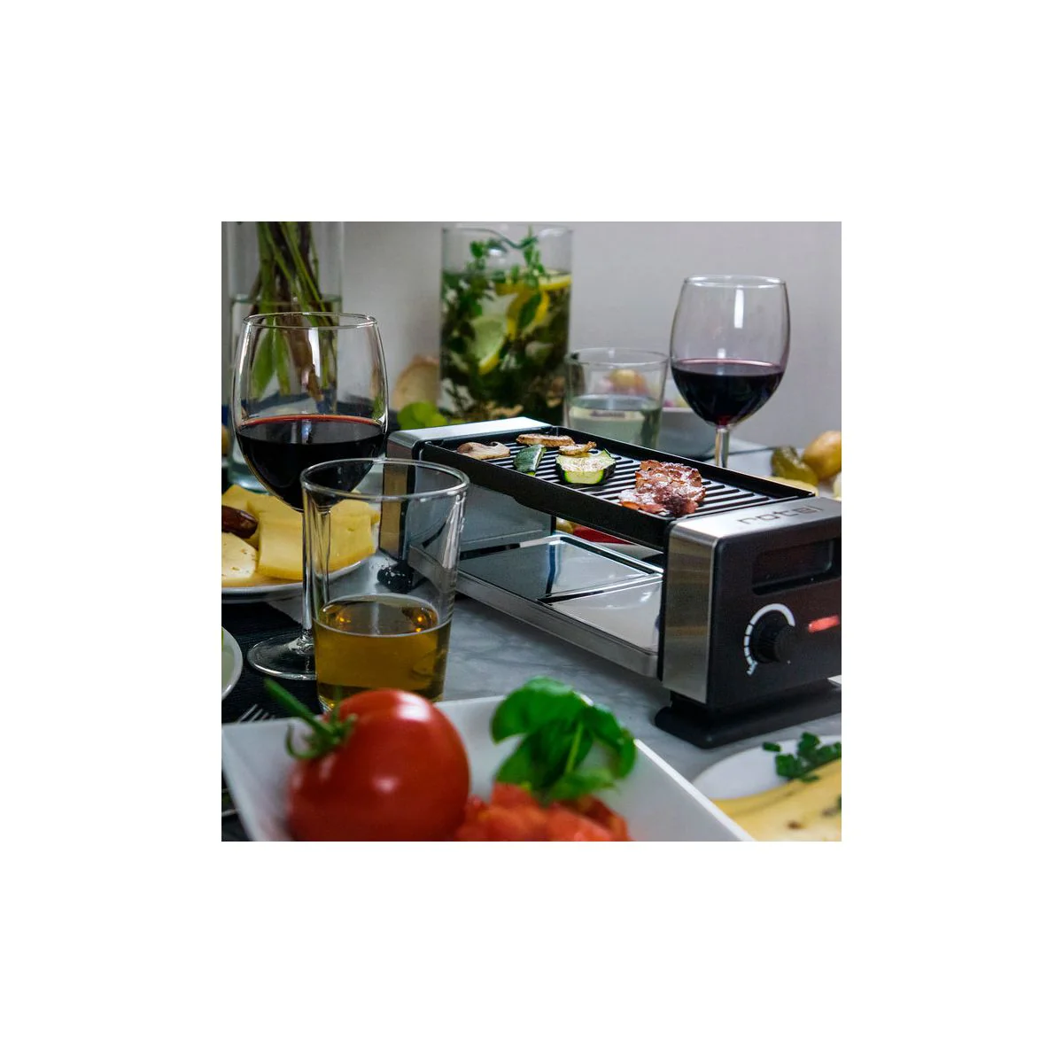 Appareil à raclette pour 2 personnes avec poêlons et spatules Rotel - Image 7