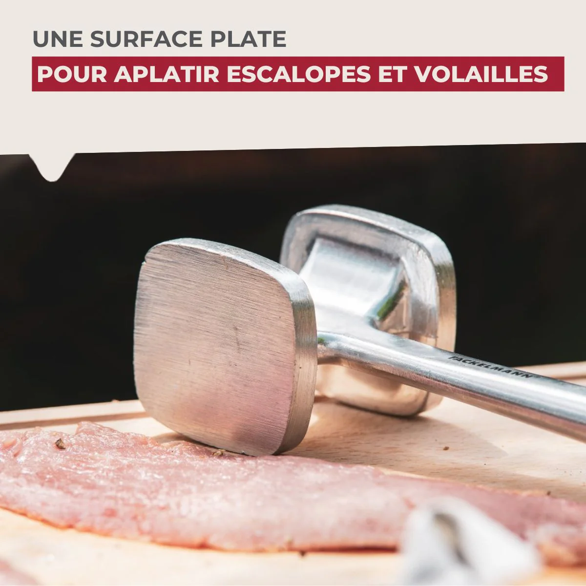 Attendrisseur à viande en aluminium 28 cm Fackelmann Basic - Image 6