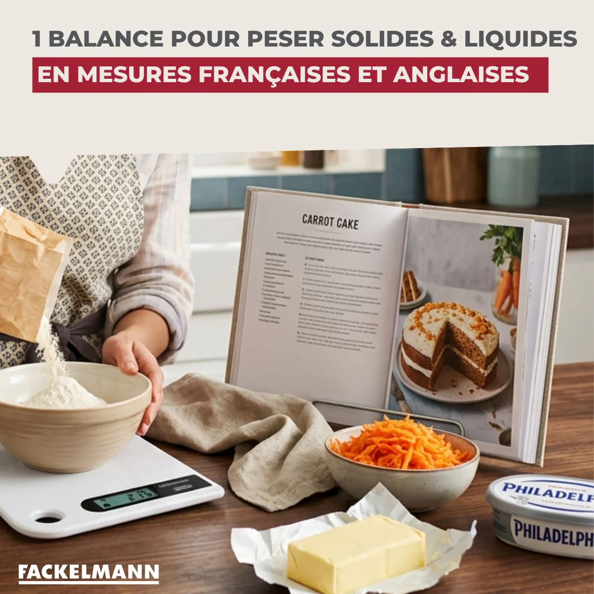 Balance de Cuisine Électronique Blanche 5 kg Fackelmann - Image 5