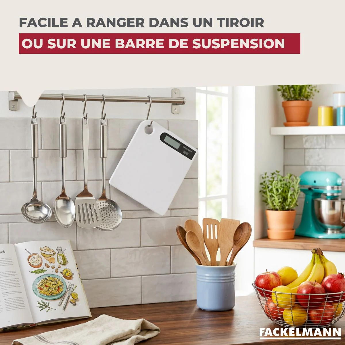 Balance de Cuisine Électronique Blanche 5 kg Fackelmann - Image 6
