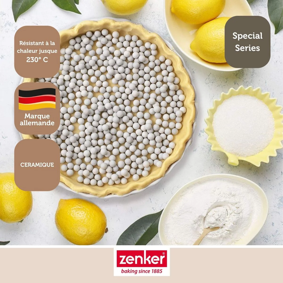 Billes de cuisson pour pâte sablée, pot de 600 grammes Zenker Smart Pastry - Image 2