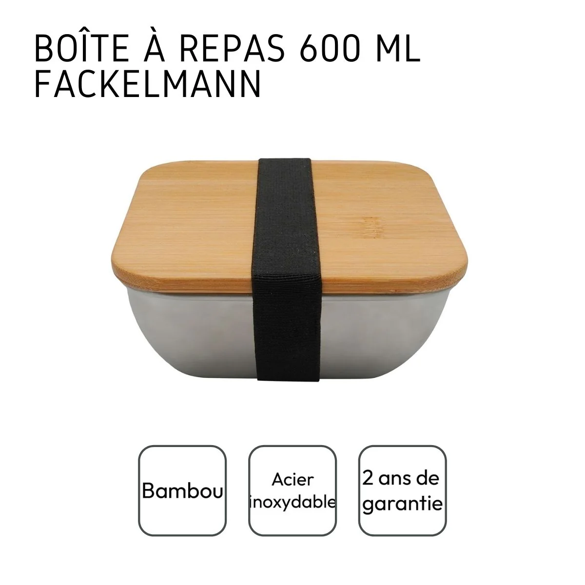 Boîte à repas isotherme en inox qui passe au microonde 600 ml Fackelmann Move - Image 4