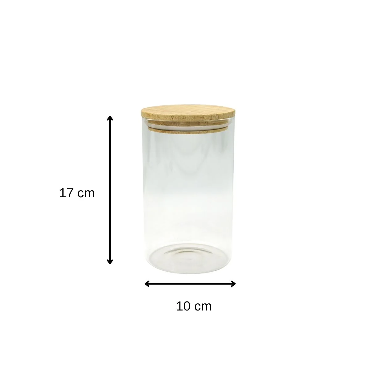 Boîte de conservation en verre 1,15L avec couvercle en Bambou Fackelmann Nature - Image 3
