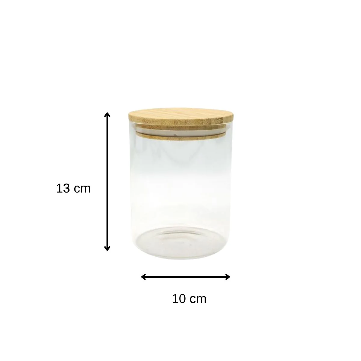 Boîte de conservation en verre 0,9L avec couvercle en Bambou Fackelmann Nature - Image 3