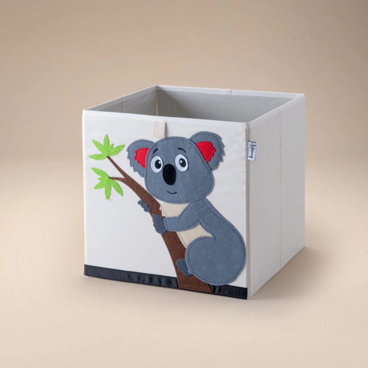 Boîte de rangement en tissu pour enfant "koala" sur fond clair, compatible Ikea Kallax Lifeney - Image 5