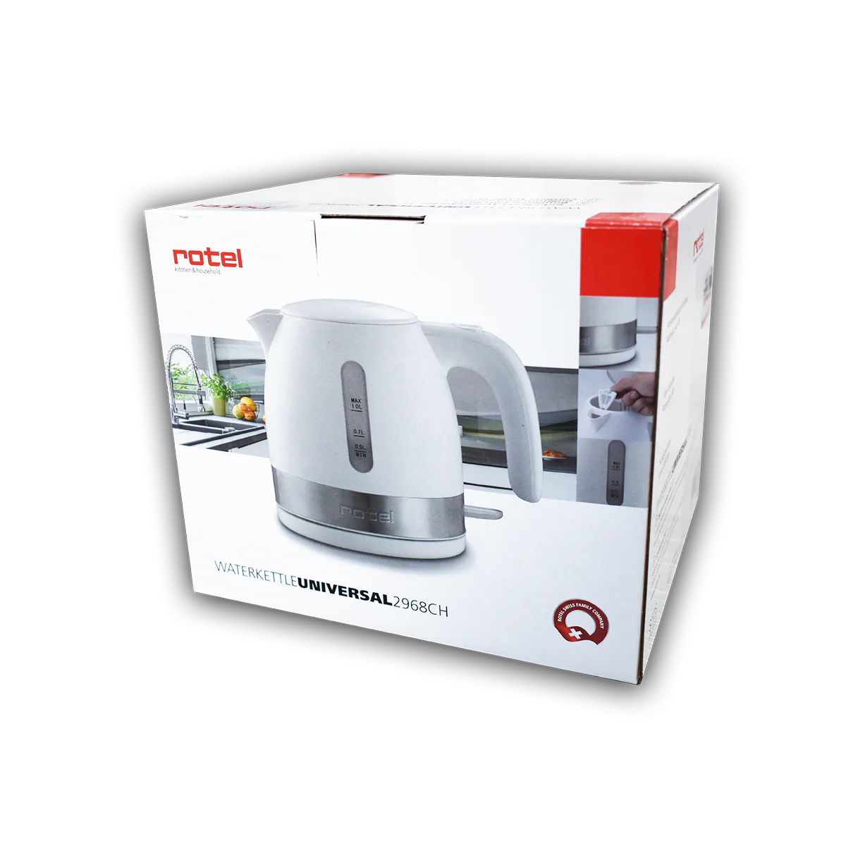 Bouilloire électrique plastique cerclée inox sans fil 1 litre Rotel - Image 5