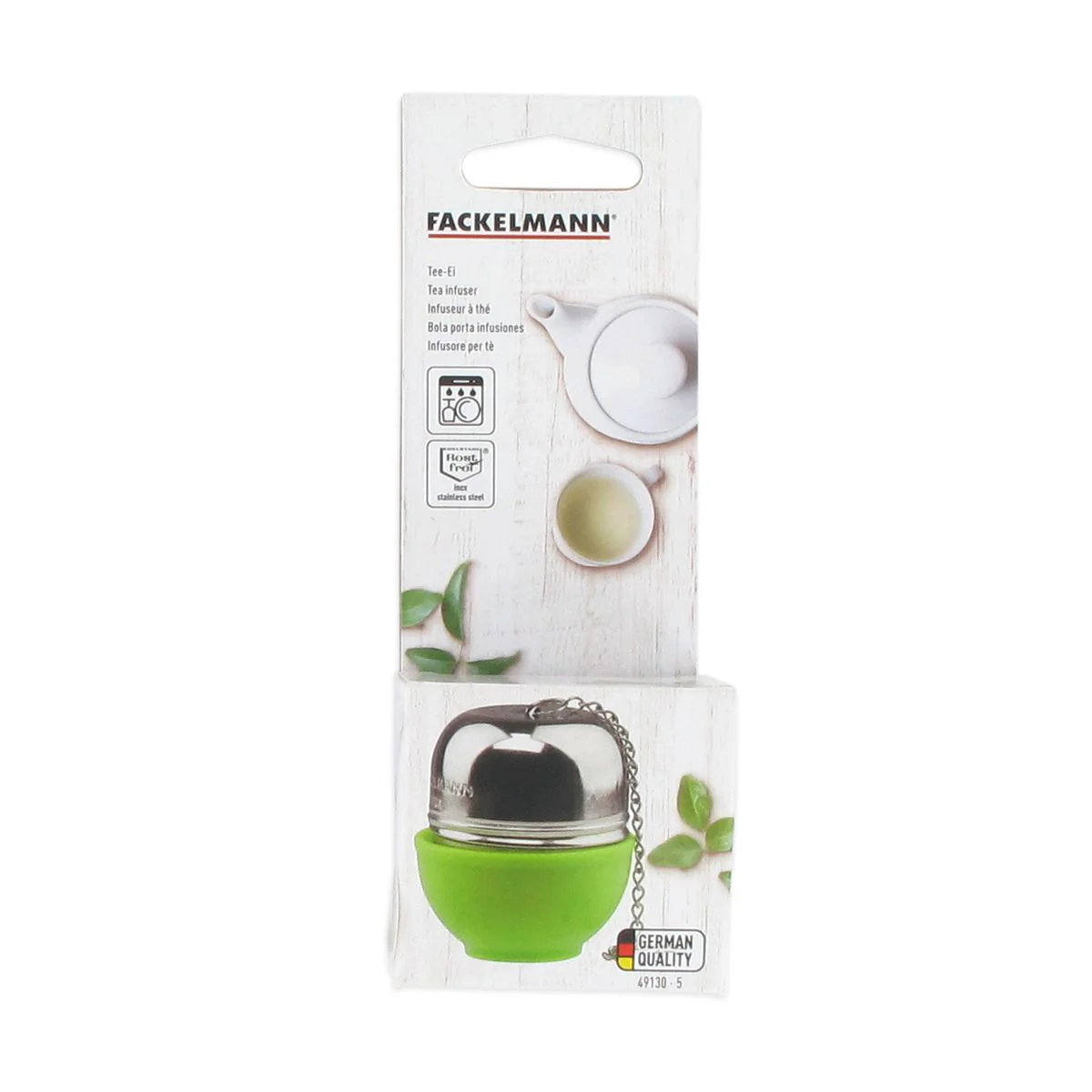 Boule à thé en acier inoxydable avec support Fackelmann - Image 3