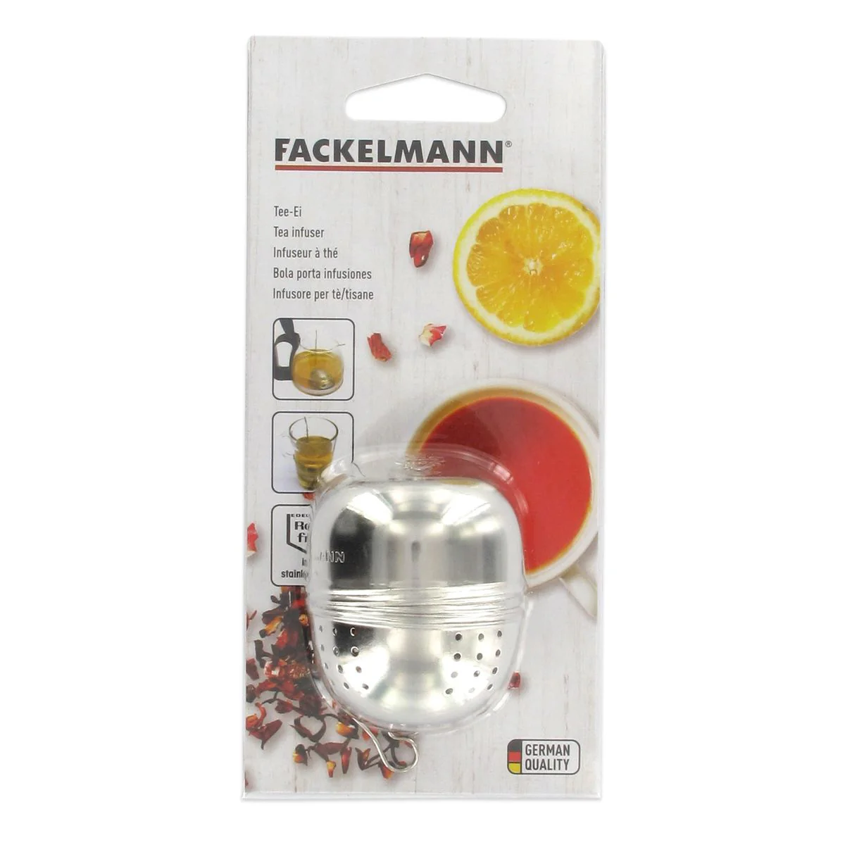 Boule à thé ovale en inox Fackelmann - Image 2