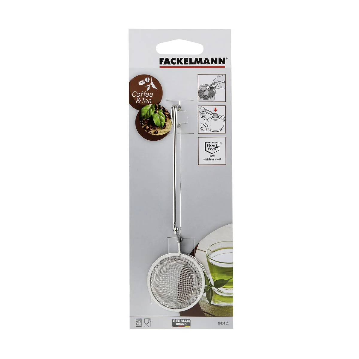 Boule à thé type pince à thé en inox 15 cm Fackelmann - Image 2