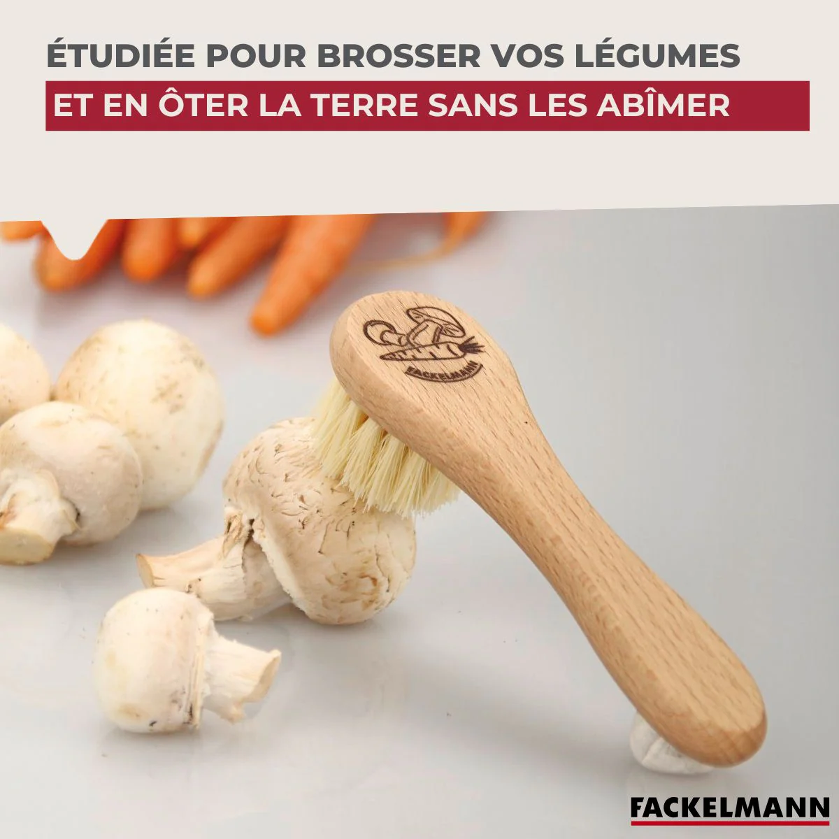 Brosse à légumes en bois Fackelmann Wood Edition - Image 5