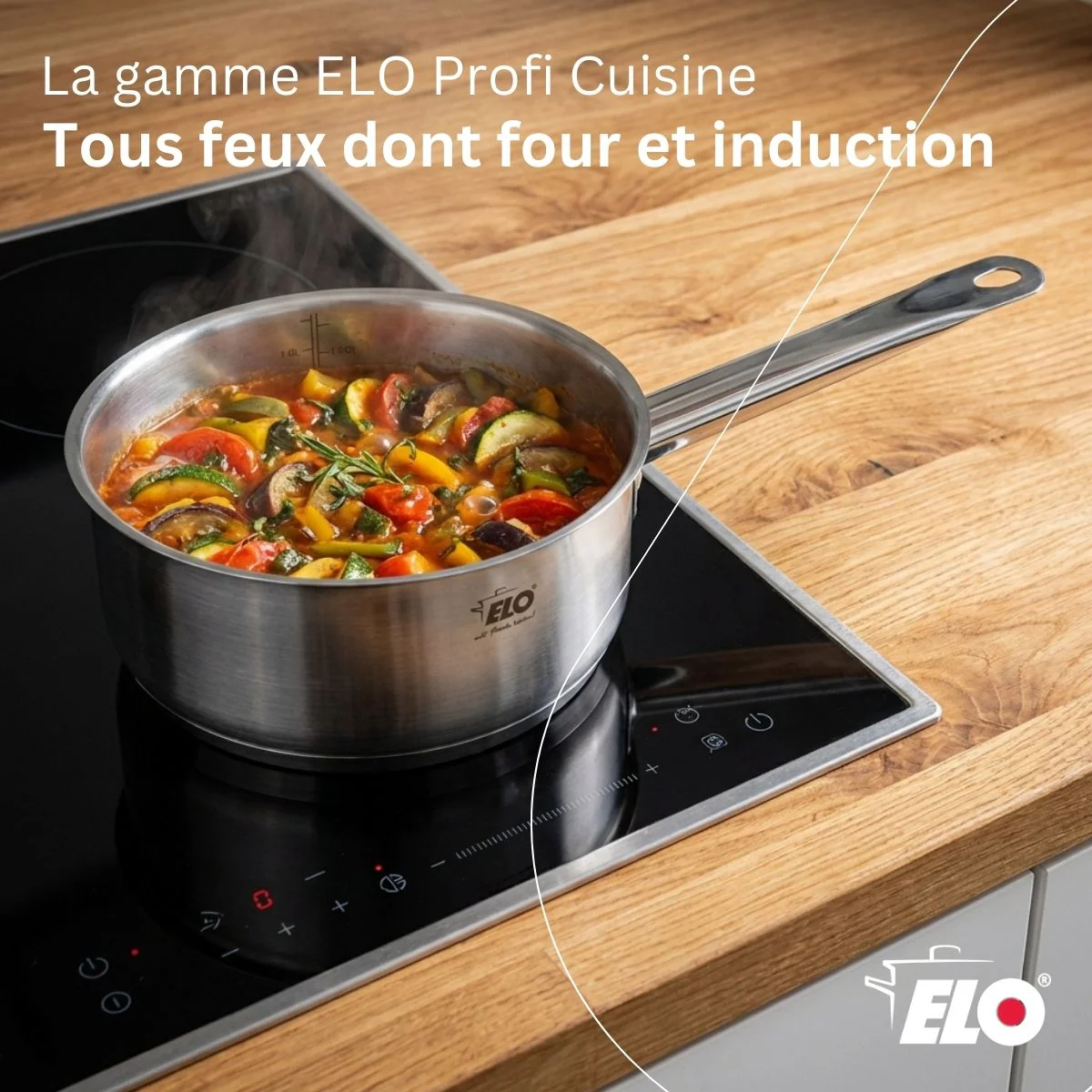 Casserole en inox 16 cm d'1 litre Elo Profi Cuisine - Image 3