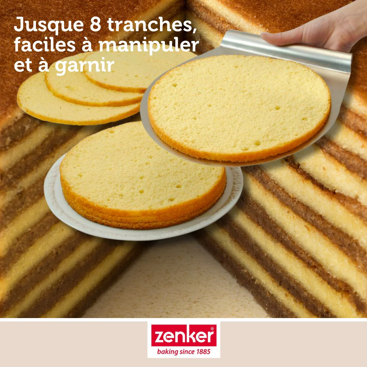 Cercle à pâtisserie pour trancher les gâteaux en étages 26 à 28 cm Zenker Smart Pastry - Image 5