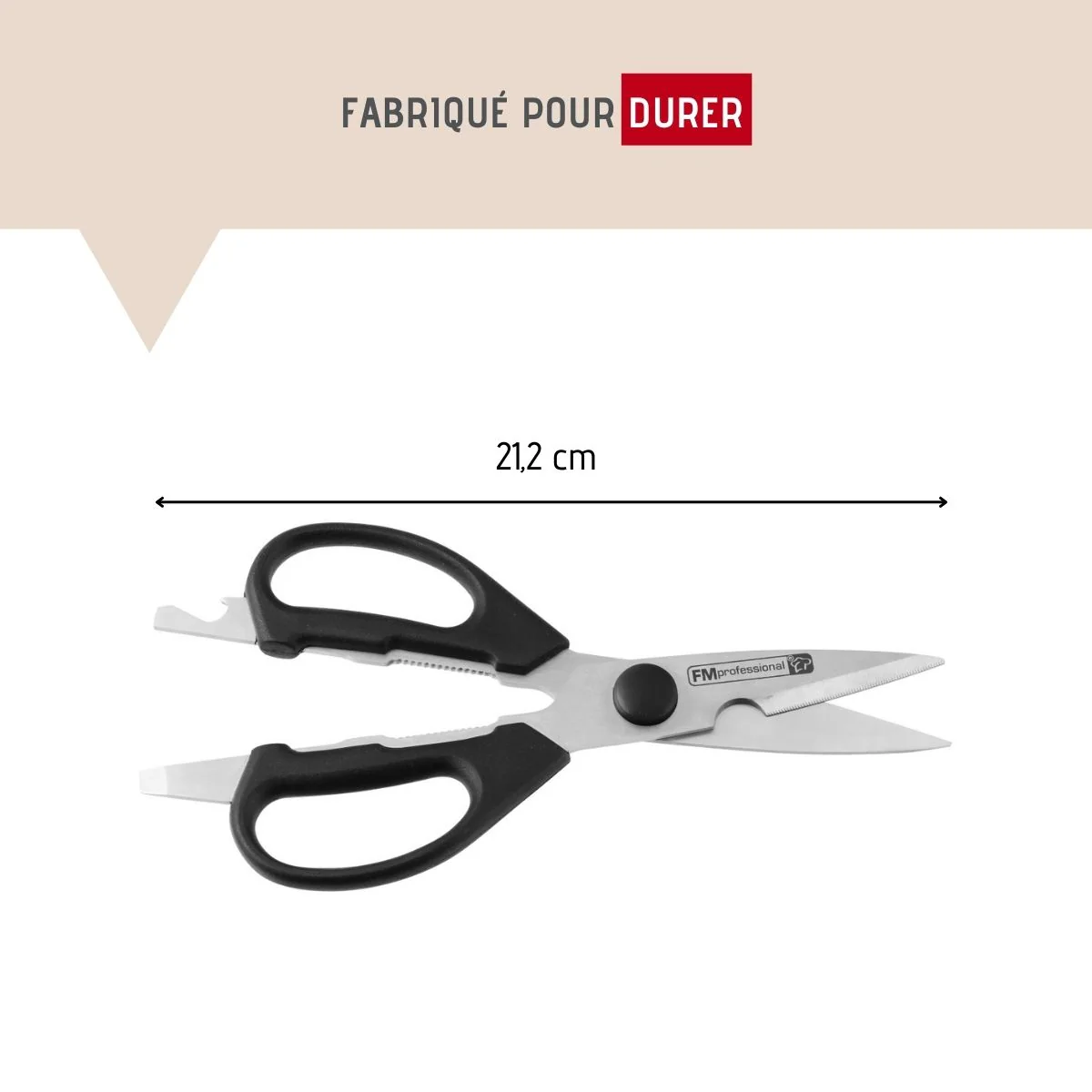 Ciseaux de cuisine multifonction 19 cm FM Professional Divers - Image 3