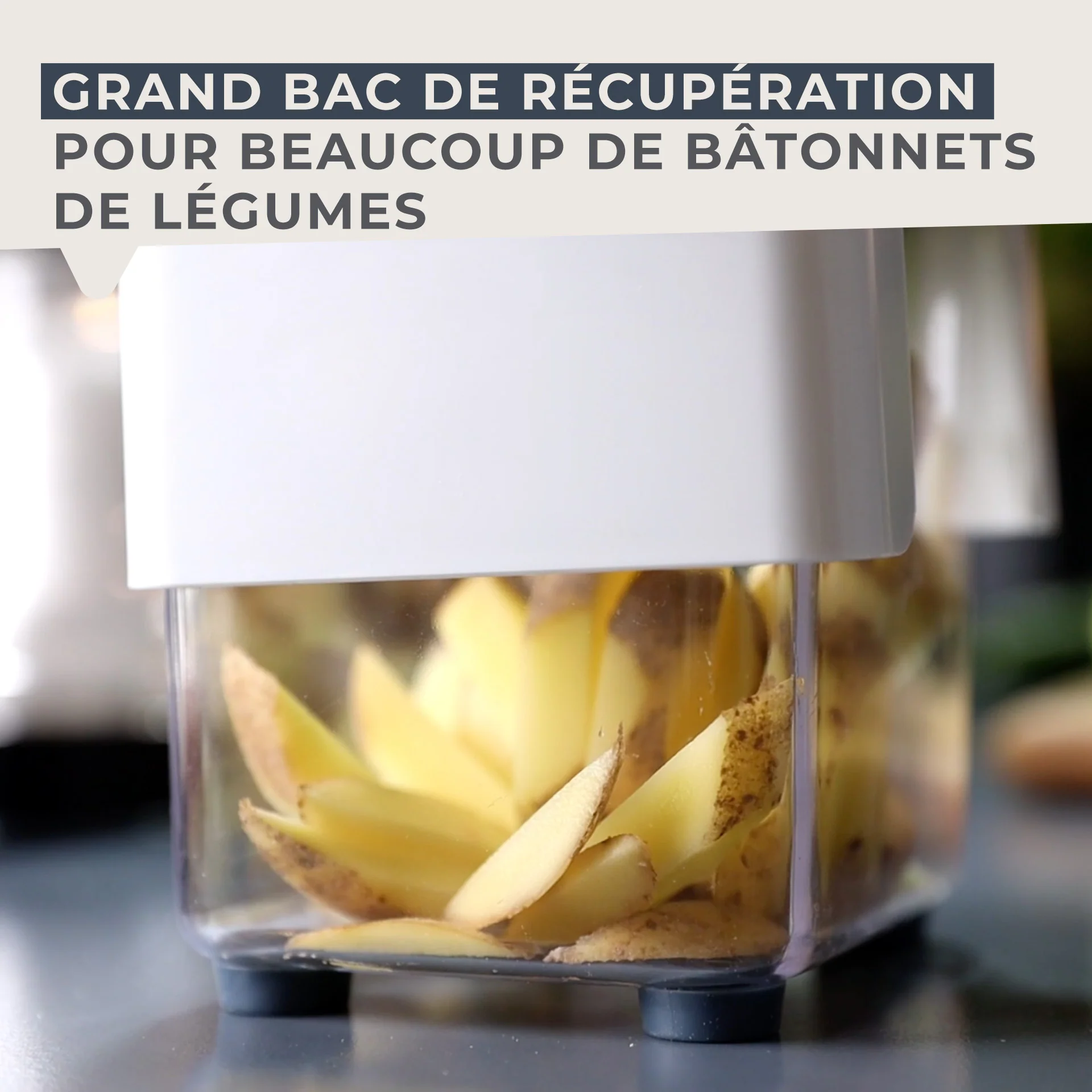 Coupe frites manuel avec récipient et brosse de nettoyage Fackelmann Easy Prepare - Image 5