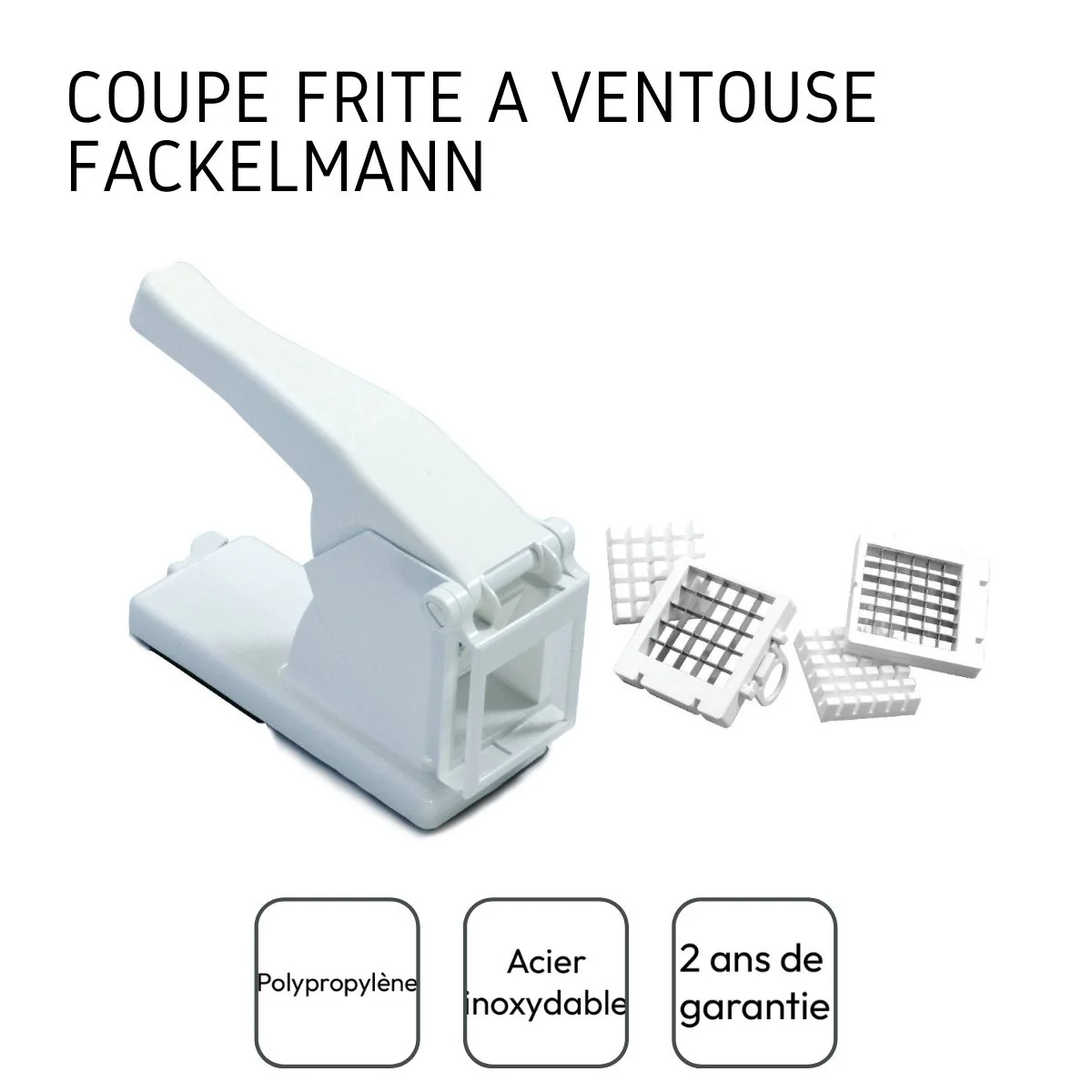 Coupe frite avec deux grilles de découpe Fackelmann Handmade Tradition - Image 4