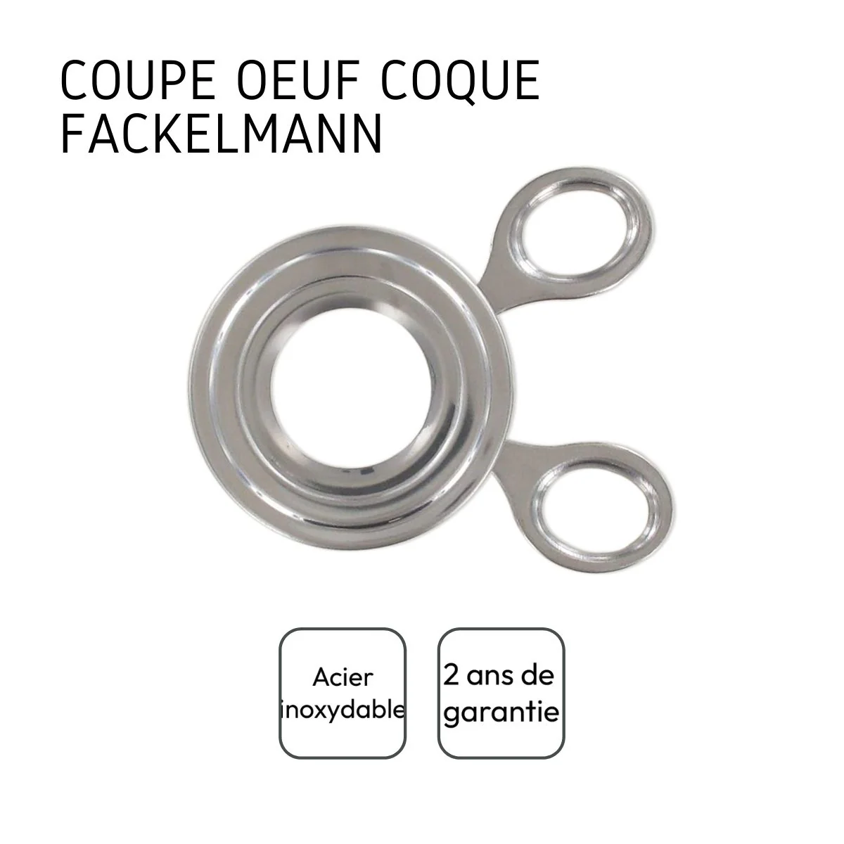 Coupe-œuf à la coque Inox Fackelmann - Image 4