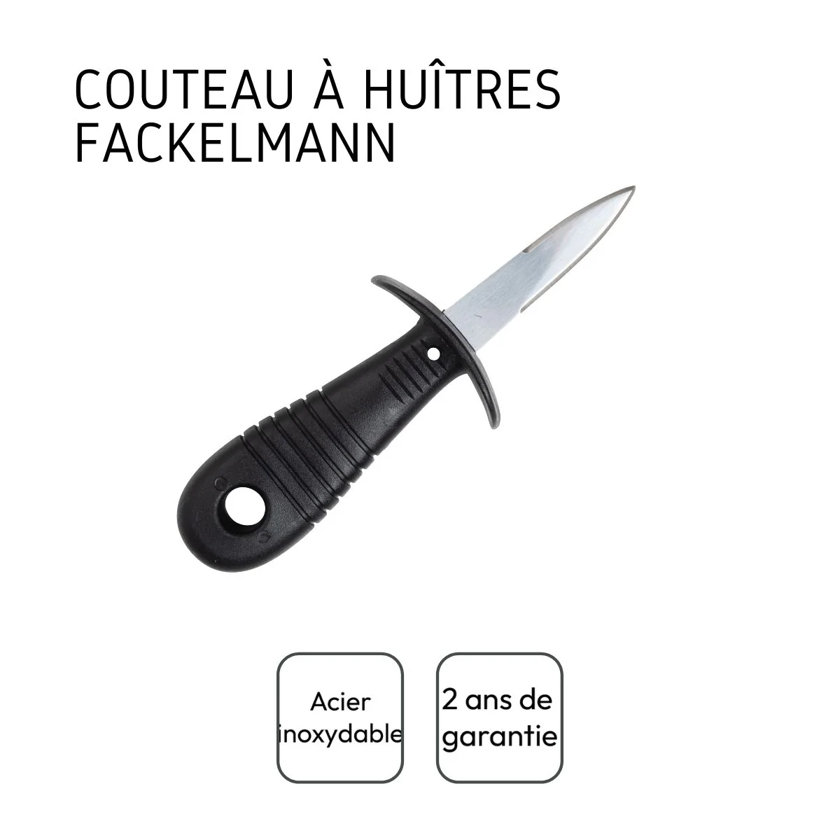Couteau à huîtres inox 14 cm Fackelmann - Image 4