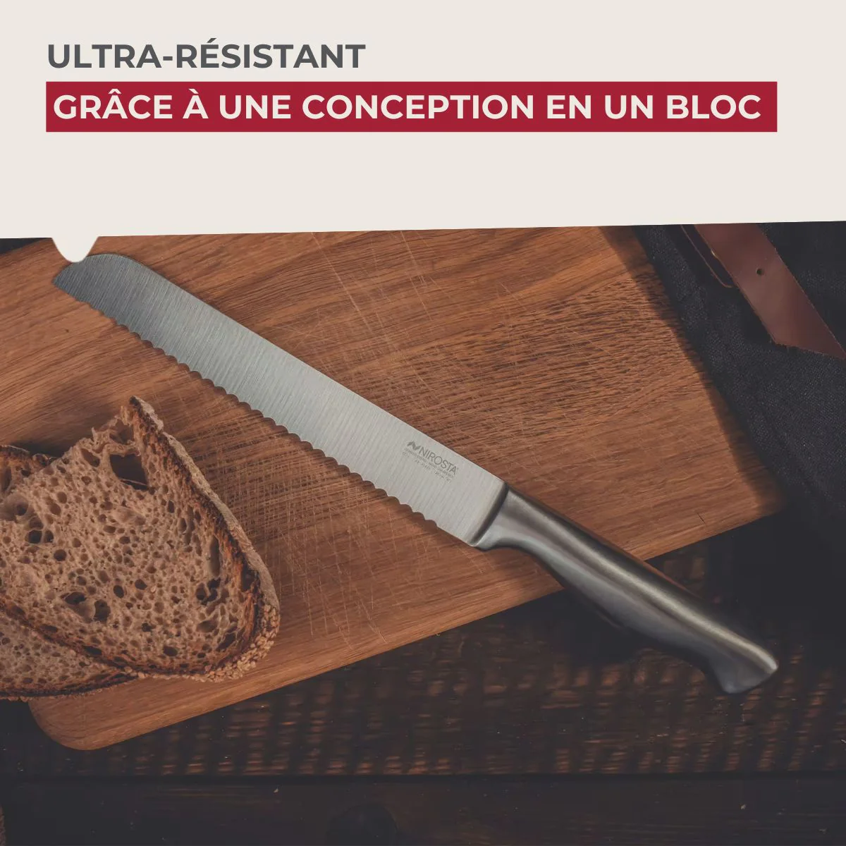 Couteau à pain en inox 33,5 cm en tout Nirosta - Image 5