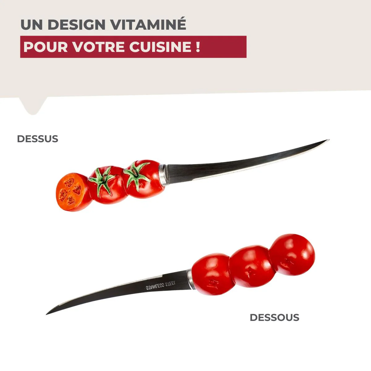 Couteau à tomates lame crantée 11 cm Fackelmann - Image 6