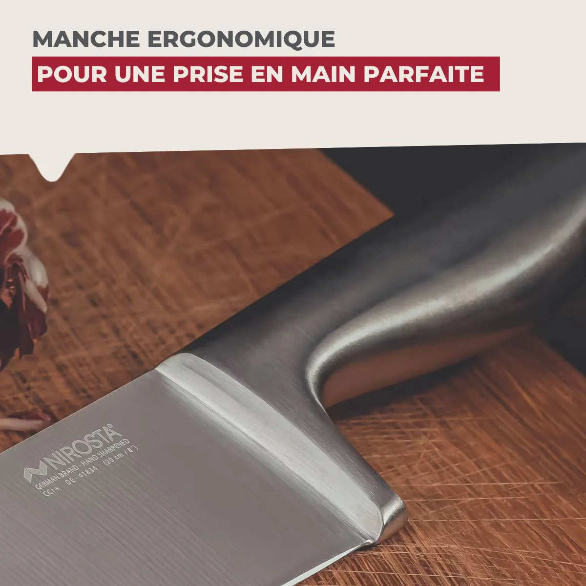 Couteau de chef 33 cm en inox Nirosta Star - Image 6