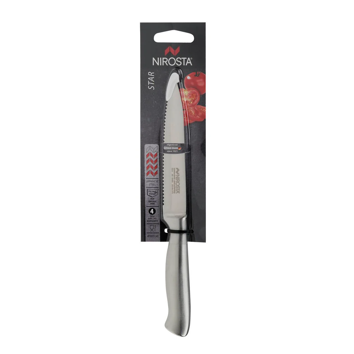 Couteau de cuisine professionnel 24 cm lame crantée Nirosta Star - Image 9