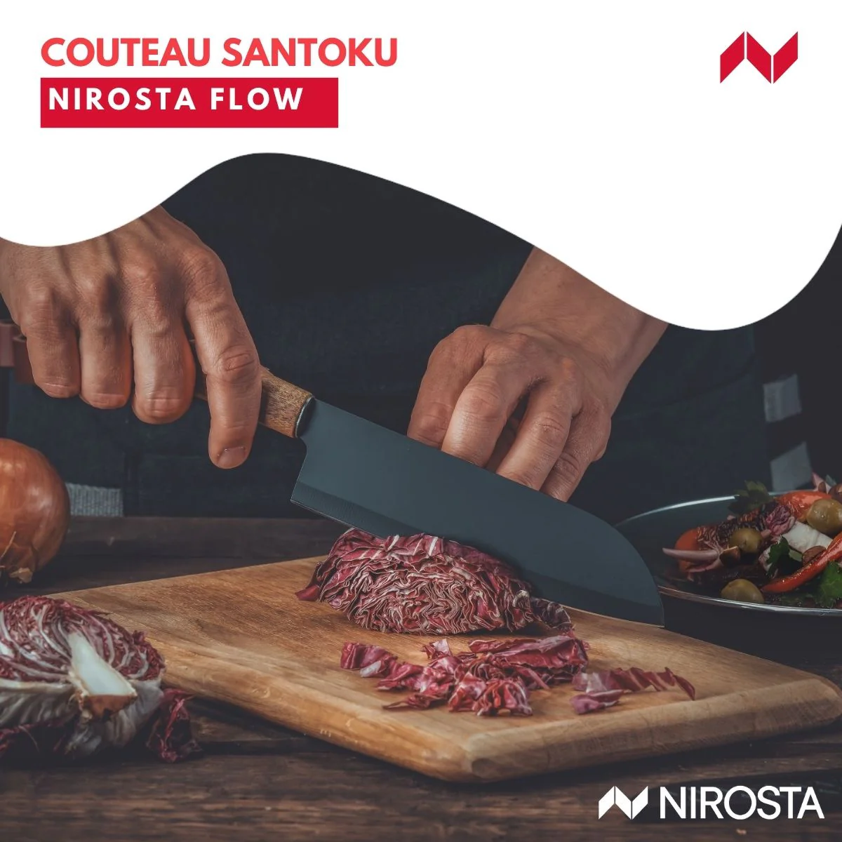 Couteau Santoku 31 cm Nirosta Flow - Image 2