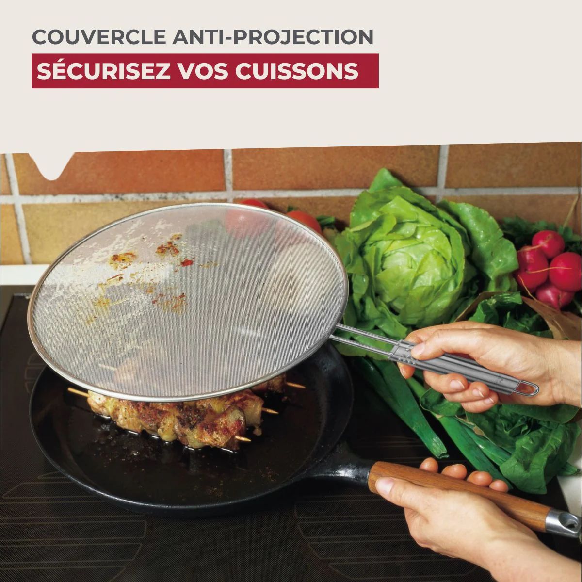 Couvercle anti projection 29 cm Fackelmann Basic - Image 2