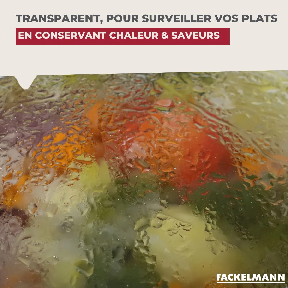 Couvercle de cuisson adaptable de 24 à 28 cm en verre et silicone Fackelmann - Image 4