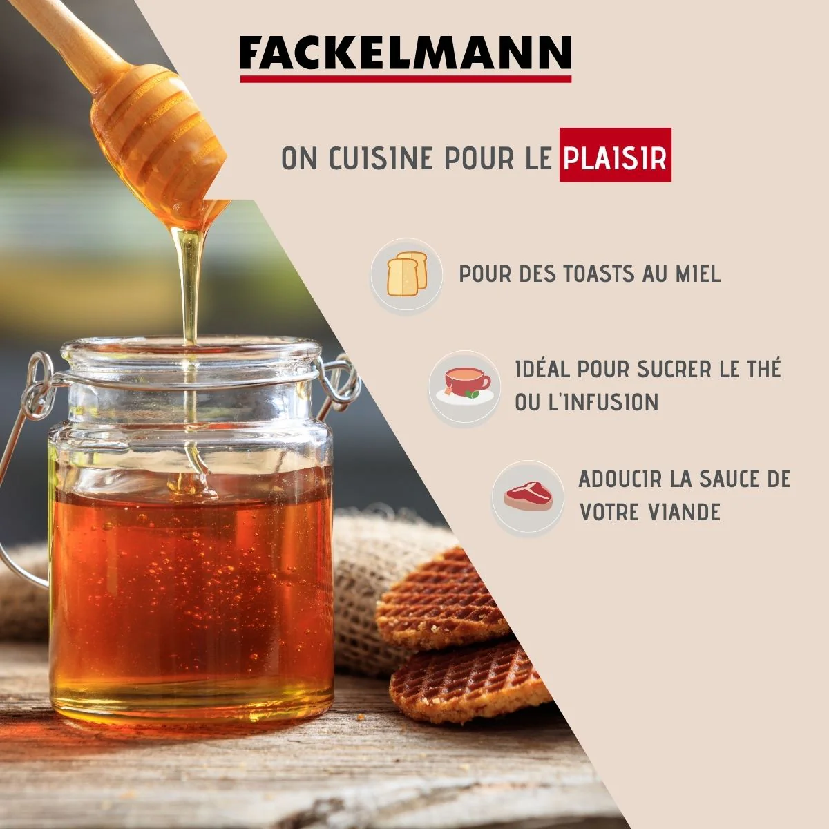 Cuillère à miel en bois Fackelmann Petit Déjeuner - Image 8