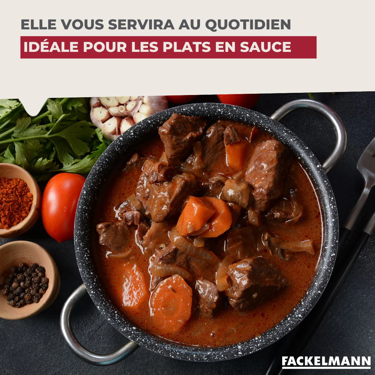 Cuillère de service inox 31,5 cm Fackelmann Oxford - Image 6