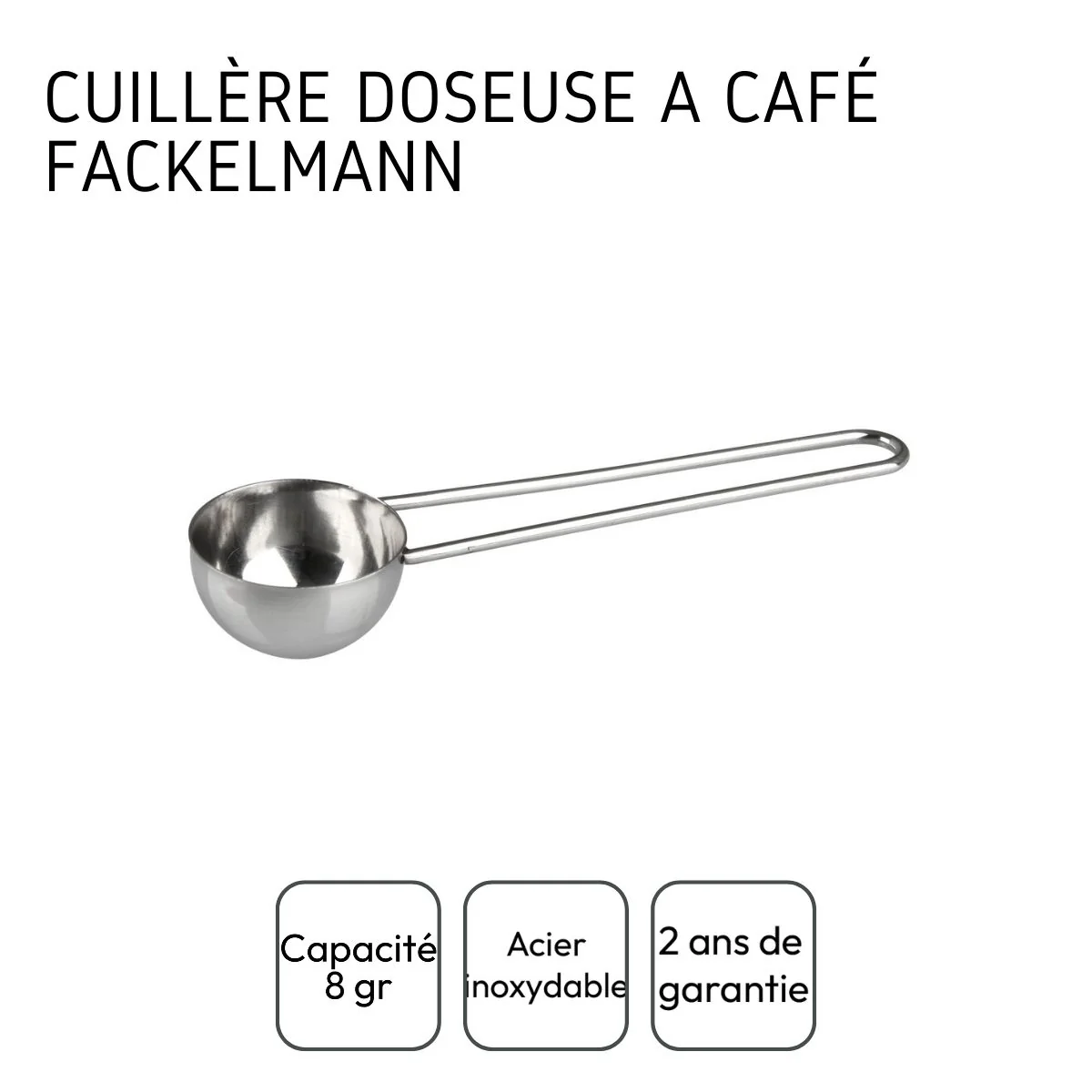 Cuillère doseuse à café inox environ 8gr Fackelmann Petit Déjeuner - Image 4
