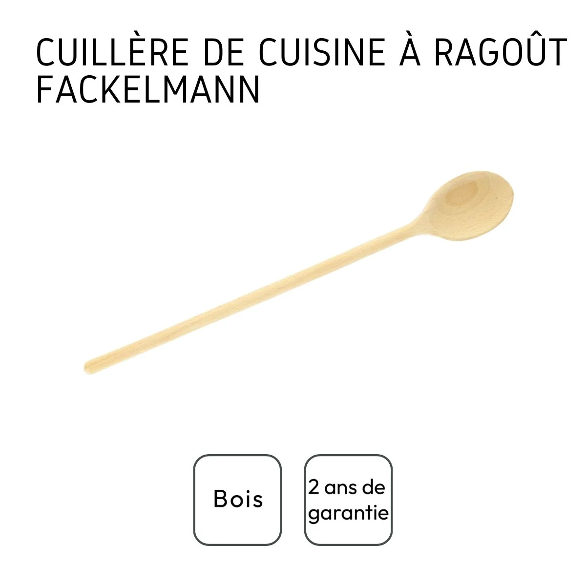 Cuillère de cuisine en bois 40 cm Fackelmann Wood Edition - Image 4