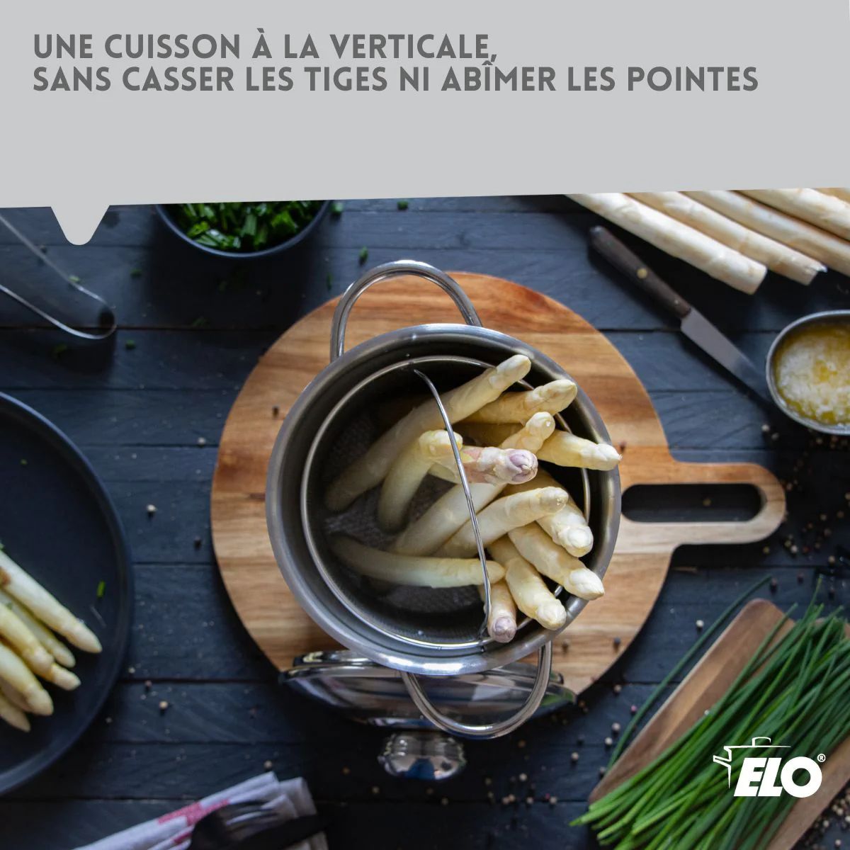 Cuiseur à asperges inox avec couvercle 4 litres Elo Brillant - Image 4