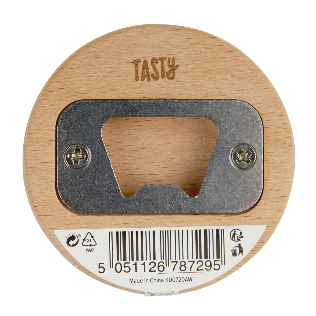 Décapsuleur rond en bois 6 cm Tasty Green - Image 11