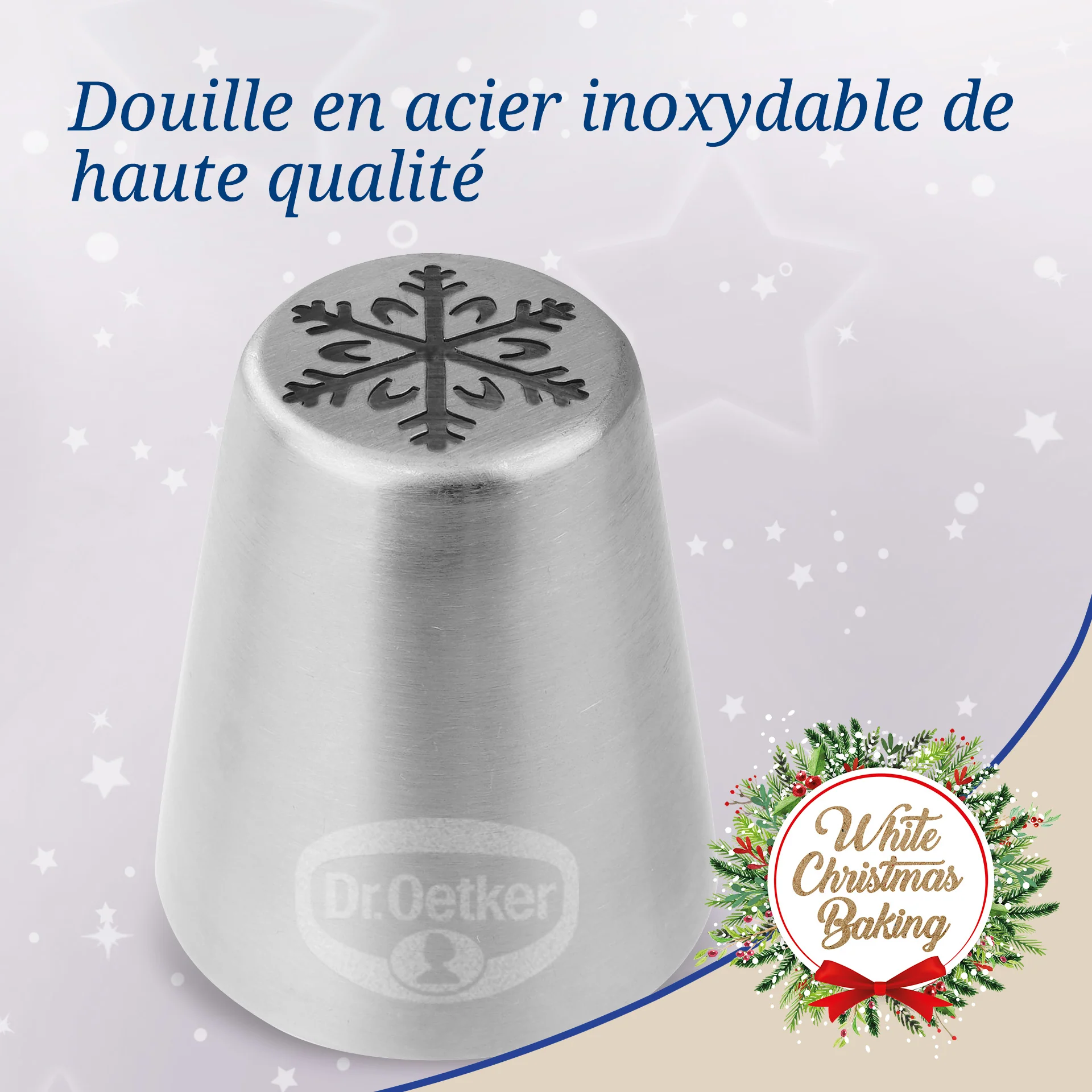 Lot de 4 poches à douille et embout flocon de neige en inox Dr.Oetker Baker Edition - Image 6