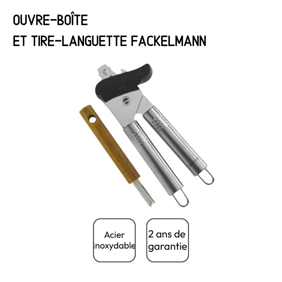 Duo Ouvre boîte manuel et tire languette Fackelmann - Image 5