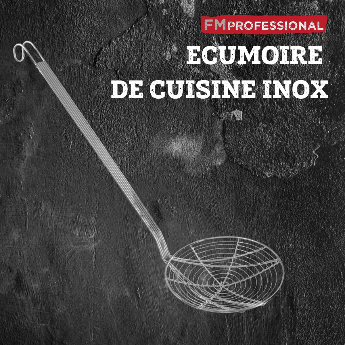 Ecumoire de cuisine inox 46,5 cm FM Professional Divers - Image 2