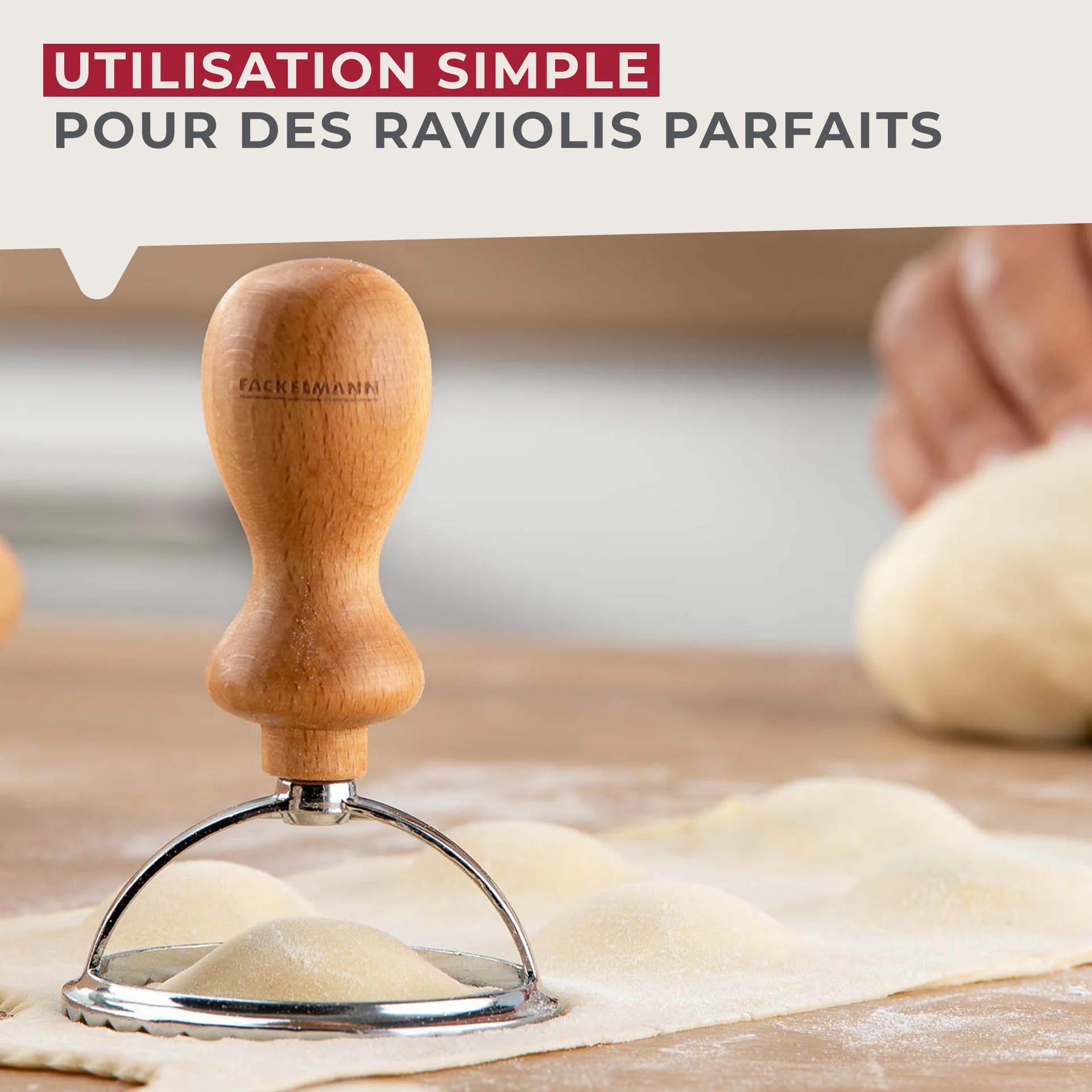 Emporte-pièce ravioli rond et cannelé 6,5 cm Fackelmann Pizza & Pasta - Image 6