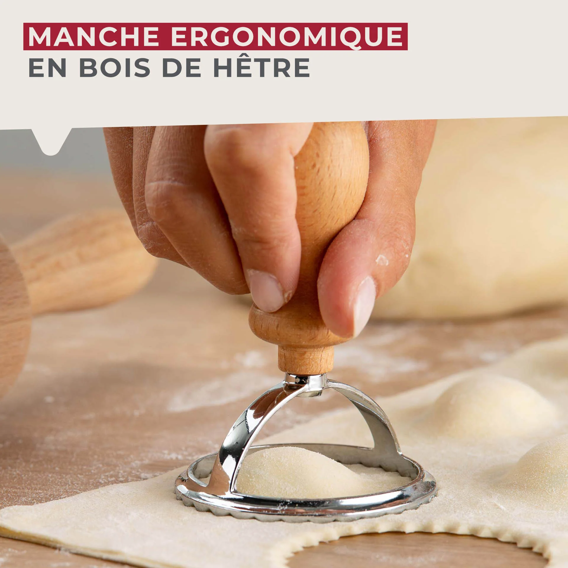 Emporte-pièce ravioli rond et cannelé 6,5 cm Fackelmann Pizza & Pasta - Image 7