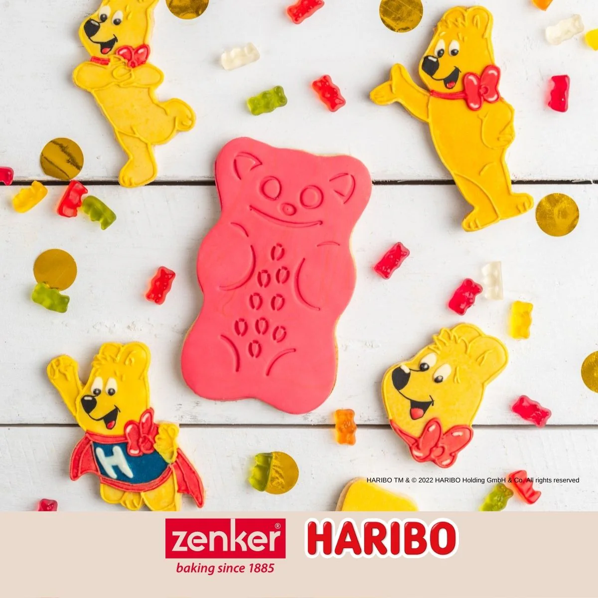 Emporte-pièce biscuits 2 en 1 en plastique Zenker Haribo - Image 11